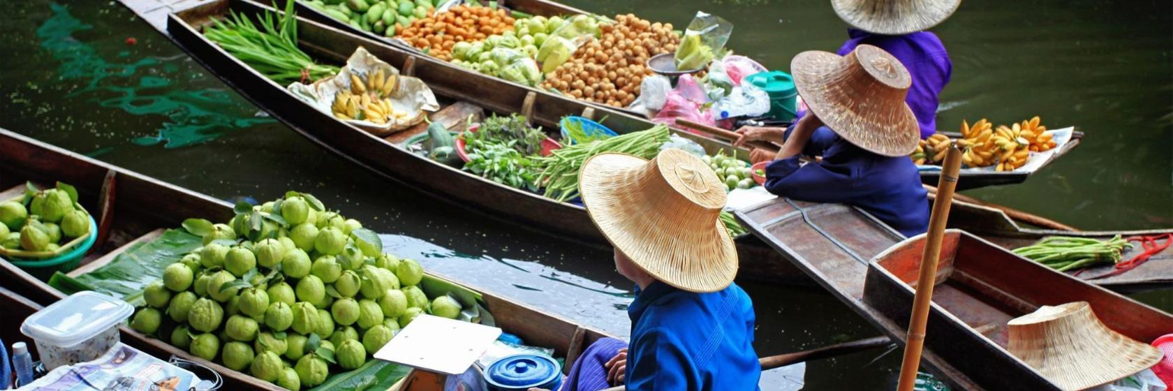 Marché flottant de Pattaya